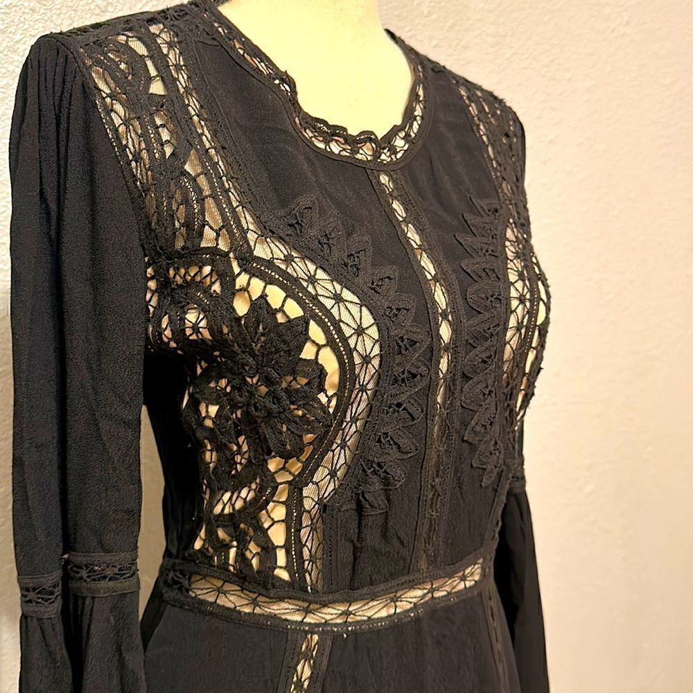 Hotel Particulier women’s mini lace long sleeve dress size M Made in Italy - Picture 3 of 17